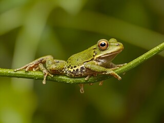 Obraz premium frog on a leaf
