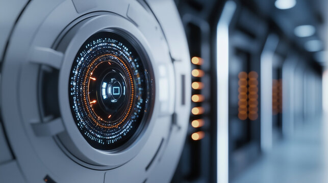 High-Tech Digital Vault with Quantum Encryption Technology