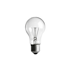 Classic Light Bulb on White Background for Creative Projects