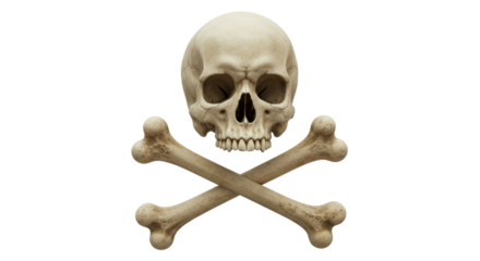 Isolated Skull and Crossbones Pirate Symbol