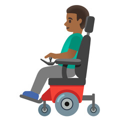 Man in Motorized Wheelchair Emoji
