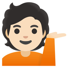 Man Tipping Hand (Person with Wavy Hair)
