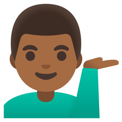  Man Tipping Hand (Dark Skin Tone)