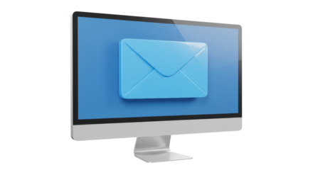 Isolated Email Notification on Modern Computer Screen