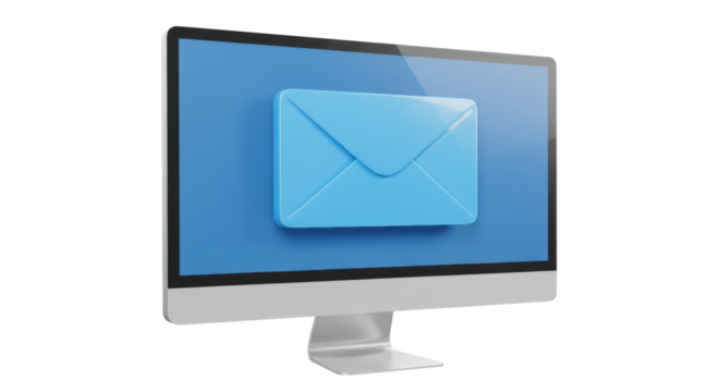 Isolated Email Notification on Modern Computer Screen