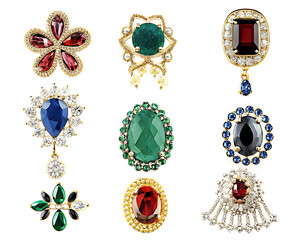 Gemstone Brooch Collection