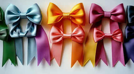 Elegant Rainbow Bows – A Celebration Of Color And Style