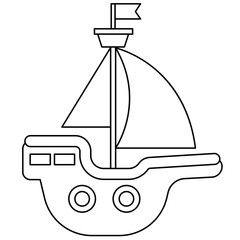 Sailboat Coloring Page