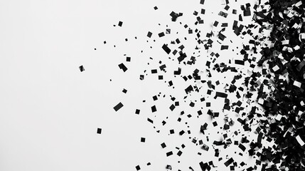 Obraz premium Dynamic black and white confetti explosion abstract setting high-resolution image minimalist style captivating concept