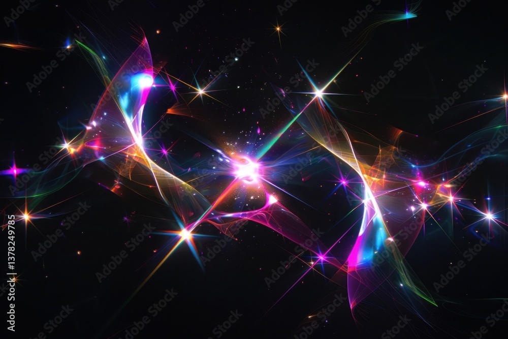 Wall mural holographic flare background patterns light.