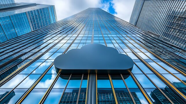 Modern Architecture Symbolizing Data Storage and Cloud Computing Concepts