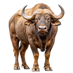 Naklejka premium buffalo isolated on white background