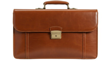 Isolated Leather briefcase on white background