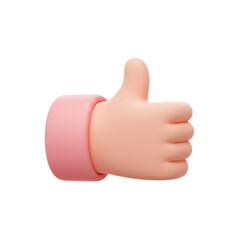 hand with thumb up 3d