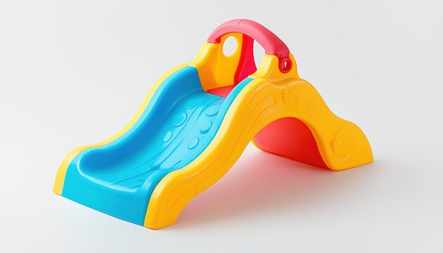 Exciting mini slide for toddlers in bright primary colors indoor play area toy design safe environment fun concept
