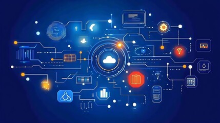 Digital data information technology network with integrated cloud systems