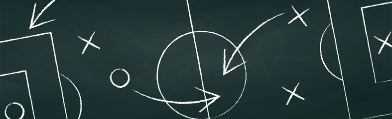 Dark board background with football tactics - Vector illustration © Kristina Zhuravleva