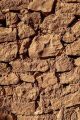 Textured Stone Wall with Rough Natural Surface