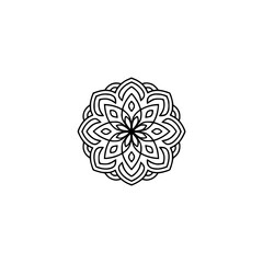 Minimalist Mandala Design on White Background
