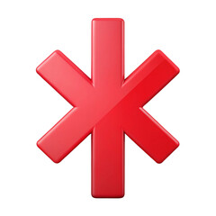 Obraz premium red cross isolated on white