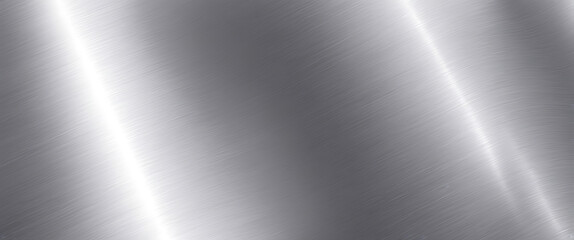 Brushed Metal Texture with Silver Gradient - Abstract Industrial Background Design