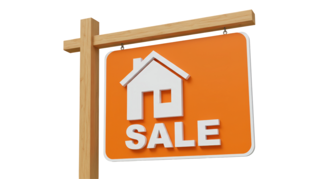 Isolated Real Estate For Sale Sign