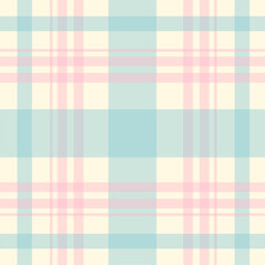Check plaid pattern in pink and beige. Seamless light pastel houndstooth tartan for dress, jacket, coat, scarf, other modern spring summer autumn winter fashion fabric design.	