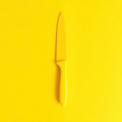 yellow knife on yellow background