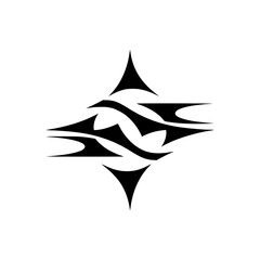 Fototapeta premium Abstract Tribal Symbol Design, Geometric and Minimalist, Vector Illustration