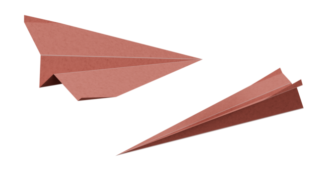paper airplane isolated on white