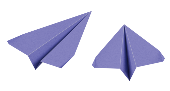 paper airplane isolated on white background