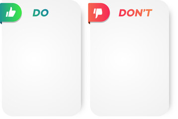 Do and dont infographic frame modern