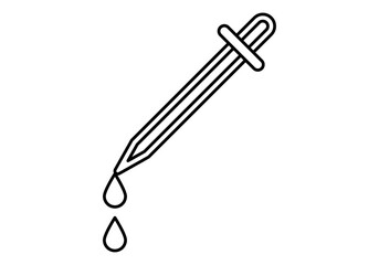 Icono negro de gotero o cuentagotas para medicación