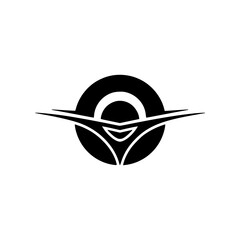 Abstract Black & White Logo Design - Modern, Minimalist Emblem