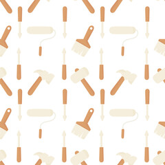 seamless pattern of tools