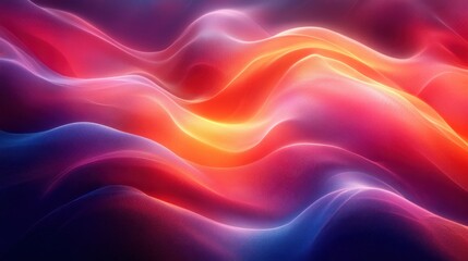 Fototapeta premium Abstract vibrant wavy lines, colorful flowing forms, digital art background