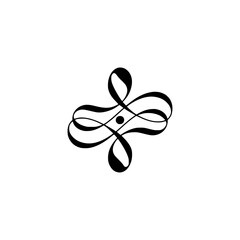 Elegant Minimalist Swirl Design on Cream Background