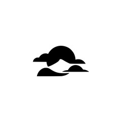 Abstract Cloud Shapes on Neutral Background