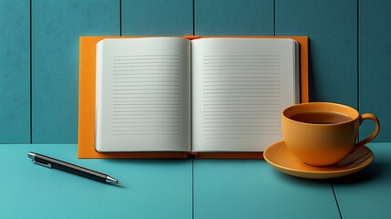 cup of coffee and notebook