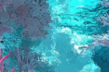 Various oil paintings, flowers, roses, peonies, and beautiful marine creatures