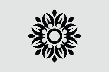 Traditional Mandala Art Design Line Art Illustration.