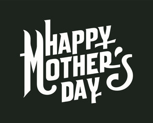 Obraz premium Happy Mother's Day lettering vector illustration. Elegant calligraphy.
