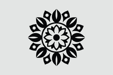 Traditional Mandala Art Design Line Art Illustration.