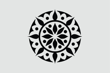 Traditional Mandala Art Design Line Art Illustration.