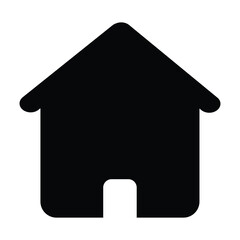 Home icon and white background Collection home icons. House symbol. Set of real estate objects and houses black icons isolated on white background. Vector illustration.
