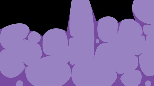 2d Cartoon FX 4K Smoke Elements. Animation of colorful transition alpha channel