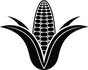 vector illustration of a corn cob, isolated on a white background.
