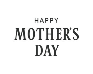 Happy Mother's Day lettering vector illustration. Elegant calligraphy.