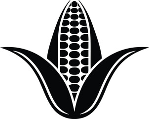vector illustration of a corn cob, isolated on a white background.