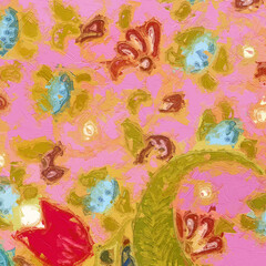 Various oil paintings, flowers, roses, peonies, chrysanthemums, and checkered patterns are beautiful